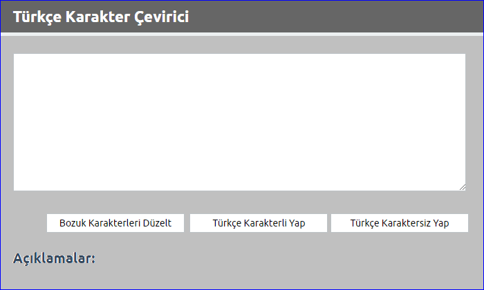 Türkçe karakter optimizasyonu