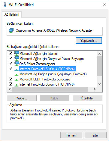Windows 10 DNS Değiştirme