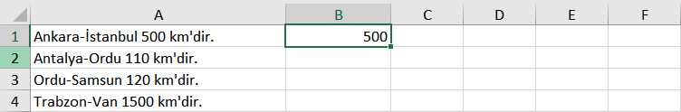 Excel otomatik doldurma
